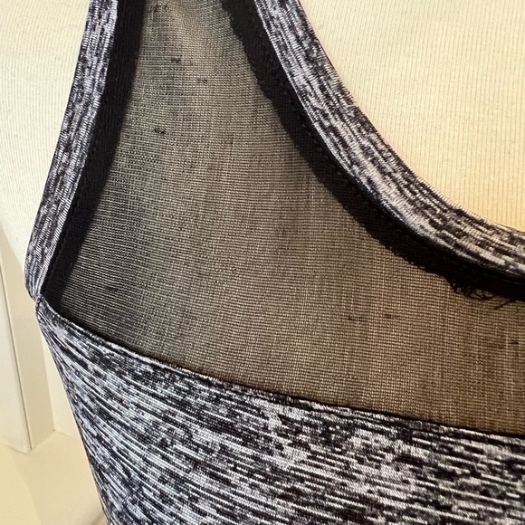 JONATHAN SIMKHAI Black & white heathered tank sheer netting maxi dress size S - Picture 3 of 9